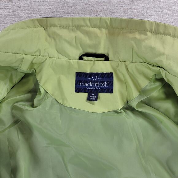 Mackintosh New England Rain Coat Womens M Navy Green Hooded Waterproof Jacket - Picture 16 of 16